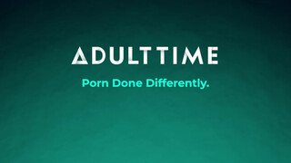ADULT TIME - nagy tőgyes világos szőke nagy didkós barnával ollózik és kefél