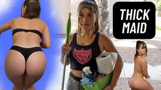 Casting curvy: a vastag bejárónő meztelenül tisztít a jó értékelésért