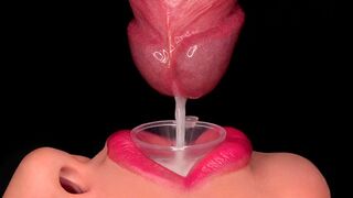 Közelről: a legjobb szopás, ami spriccelésre kényszerít a tölcséren keresztül! élvezés etetés! érzéki szopás asmr 4k