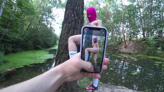 Szőke tini baszás cosplay-ben, arcra élvezés balaklaván